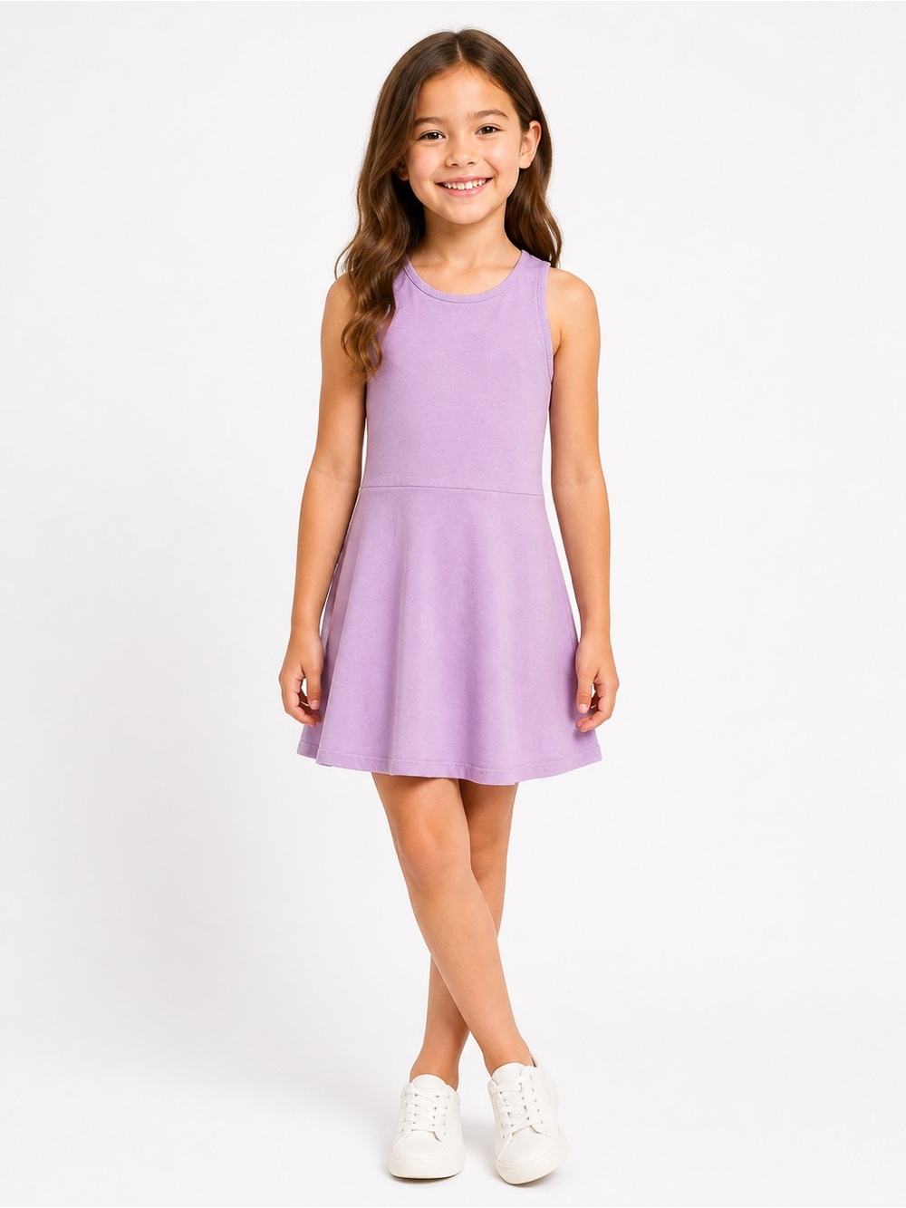 💜✨ Girls Lavender Dress Size 6/7 | Amazon Essentials A-Line Fit & Flare